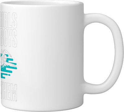 Taza Cerámica para Nadar con Dibujos de Chicas y Chicos