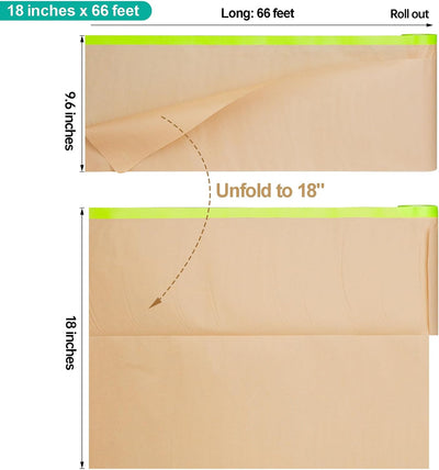 Papel enmascarar precintado con dispensador 18pulg x66ft