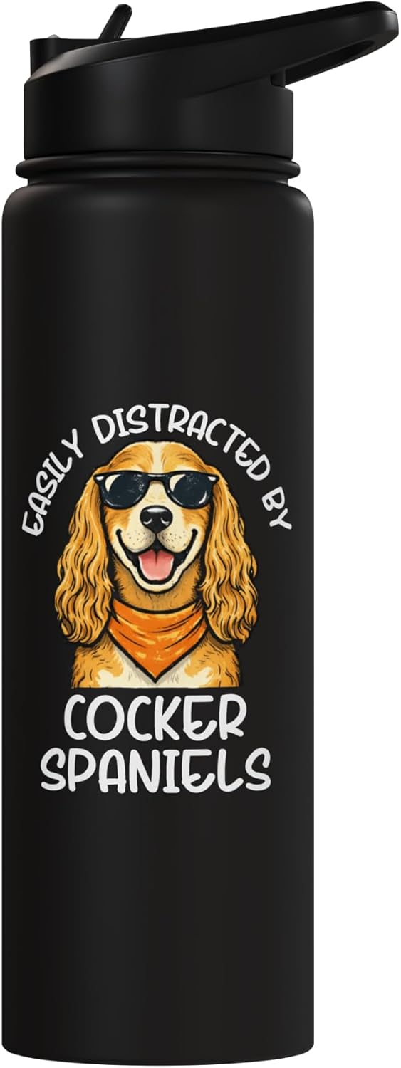 Botella de agua acero inoxidable con diseño de perro lover