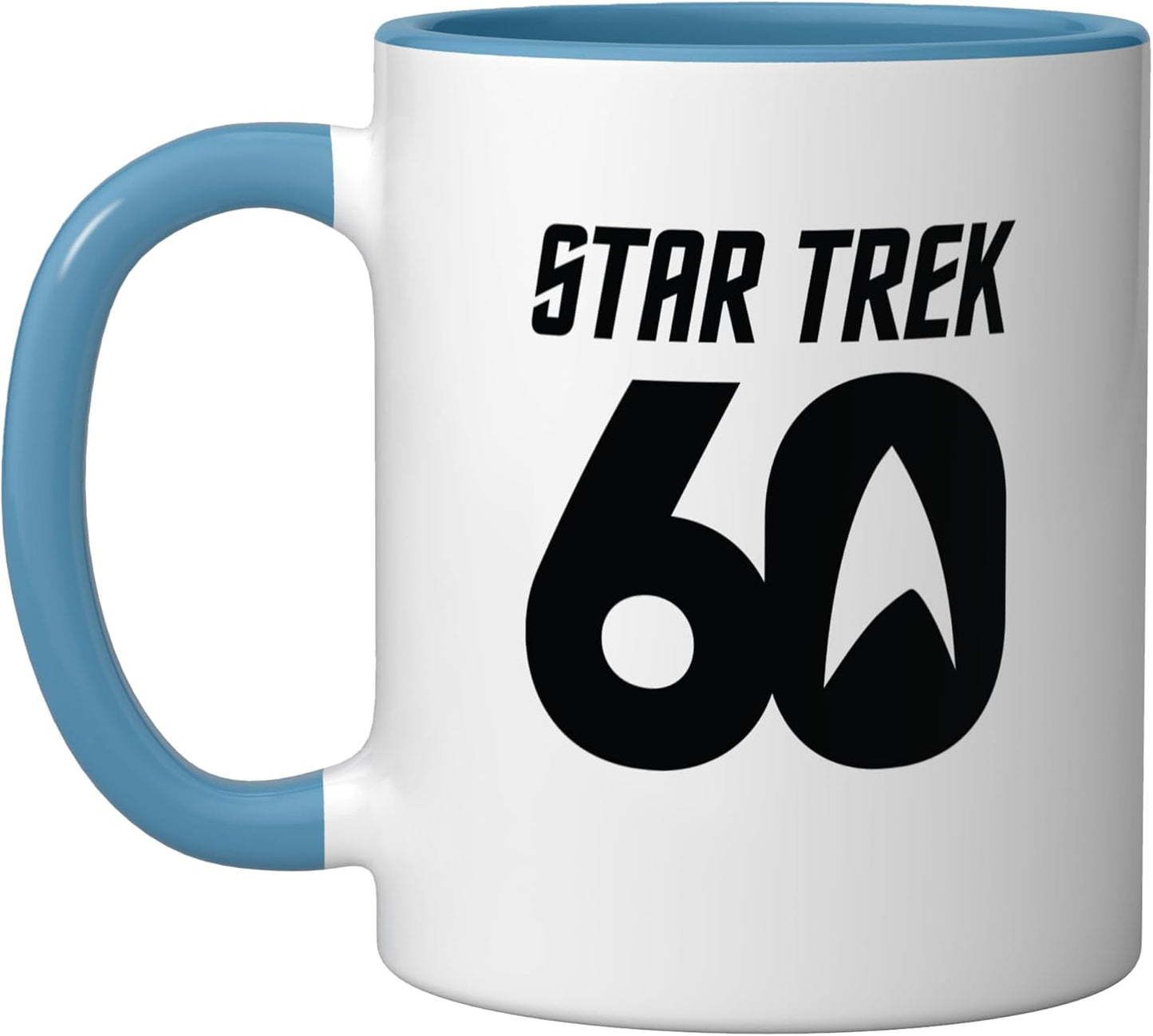 Taza de cerámica Star Trek con logotipo oficial azul/blanco