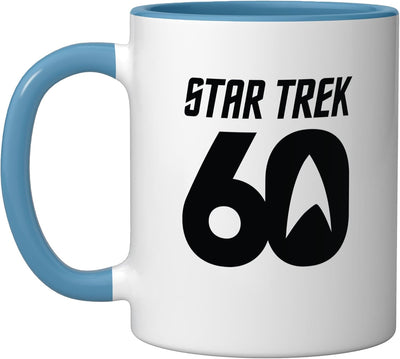 Taza de cerámica Star Trek con logotipo oficial azul/blanco