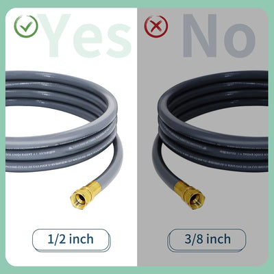 Manguera gas natural 12ft 1/2pulg conexión rápida RV