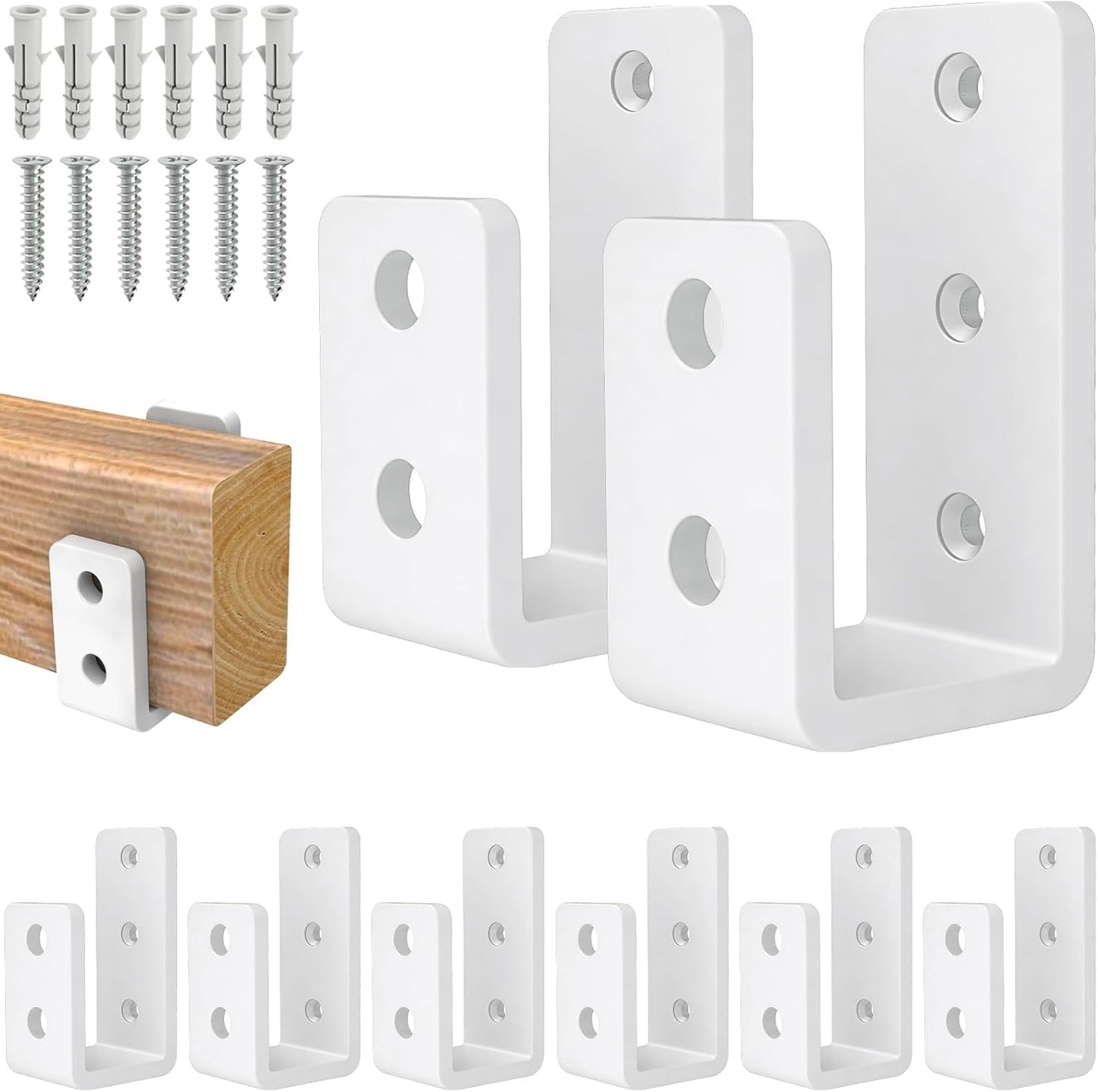 Soportes barricada puerta metal resistente 2x4pulg 8pzas