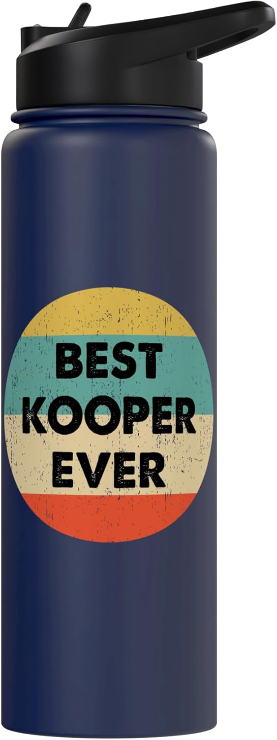 Botella de agua acero inoxidable Kooper Name aislada