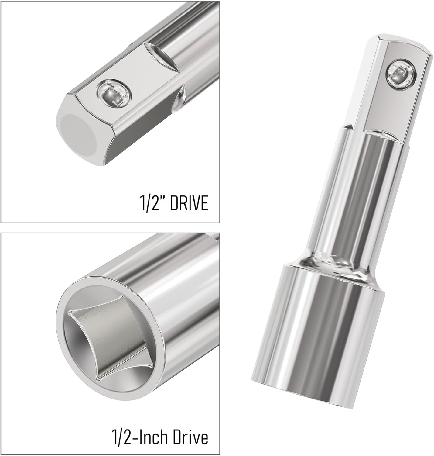 Barra extensión llave trinquete 1/2pulg enchufe 3pulg acero