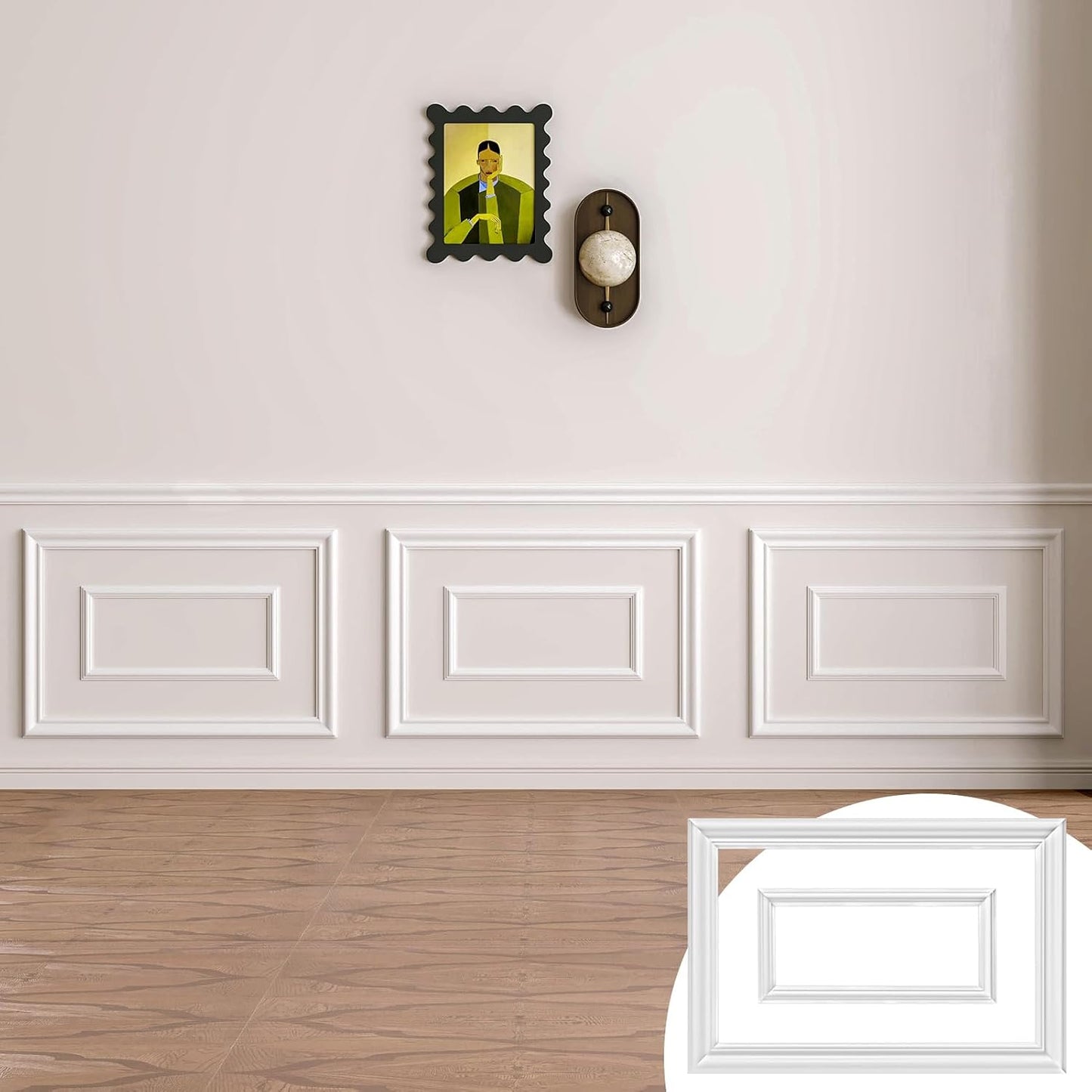 Kit molduras pared 3 marcos autoadhesivos 30x20pulg