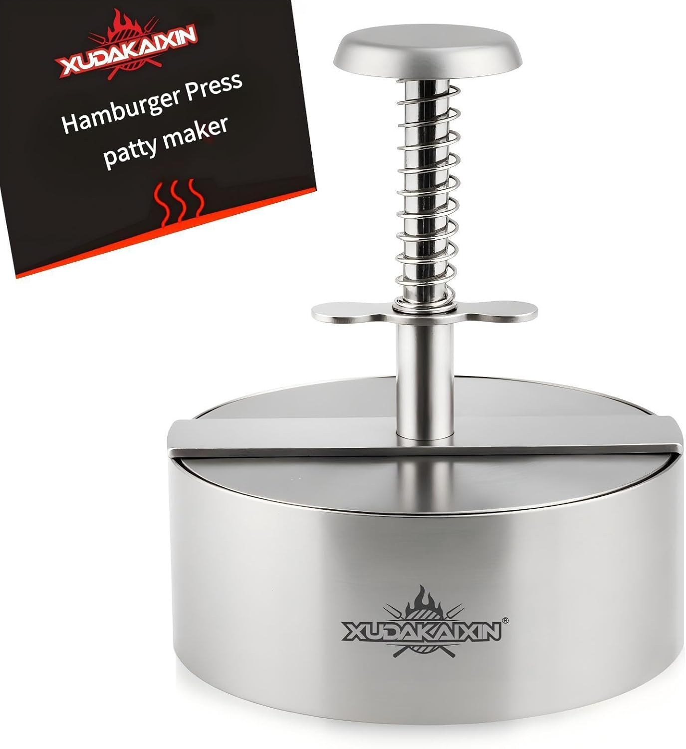 Prensa hamburguesas acero inox 304 moldes antiadherentes