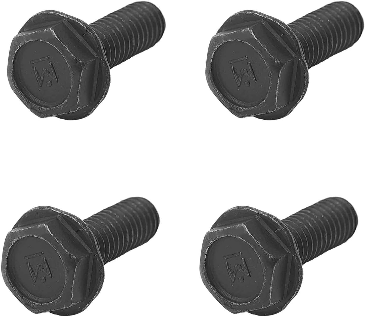 4 Pernos Brida Hex M7 Rosca Izq Acero Carbono Negro