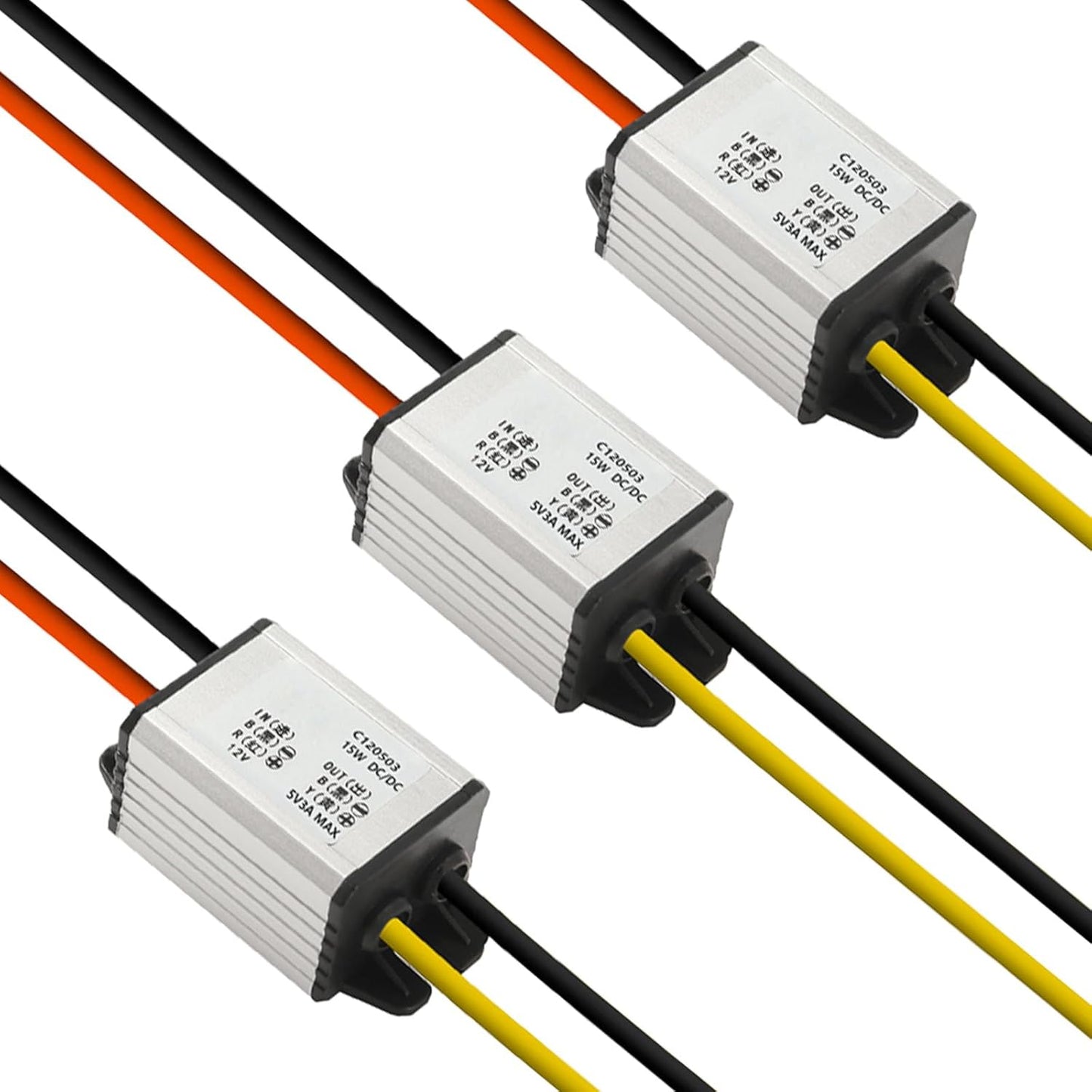 Convertidores 12V a 5V CC para automóvil impermeable 6.3-22V