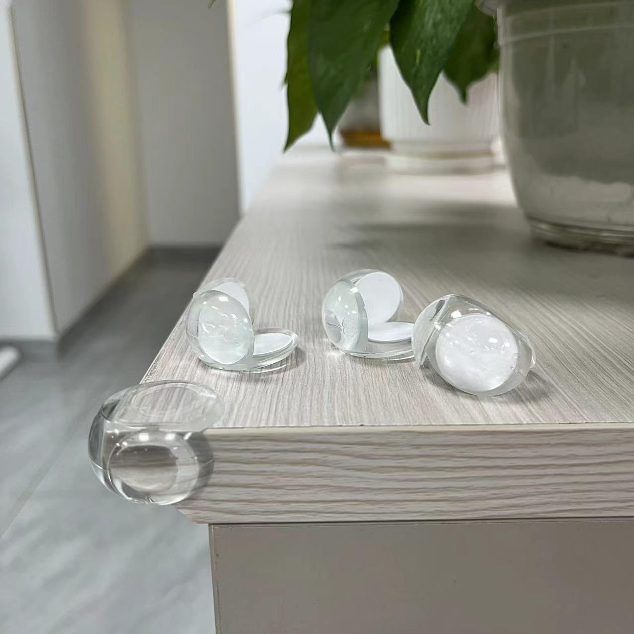 Protector esquina mueble PVC sin BPA transparente set 12