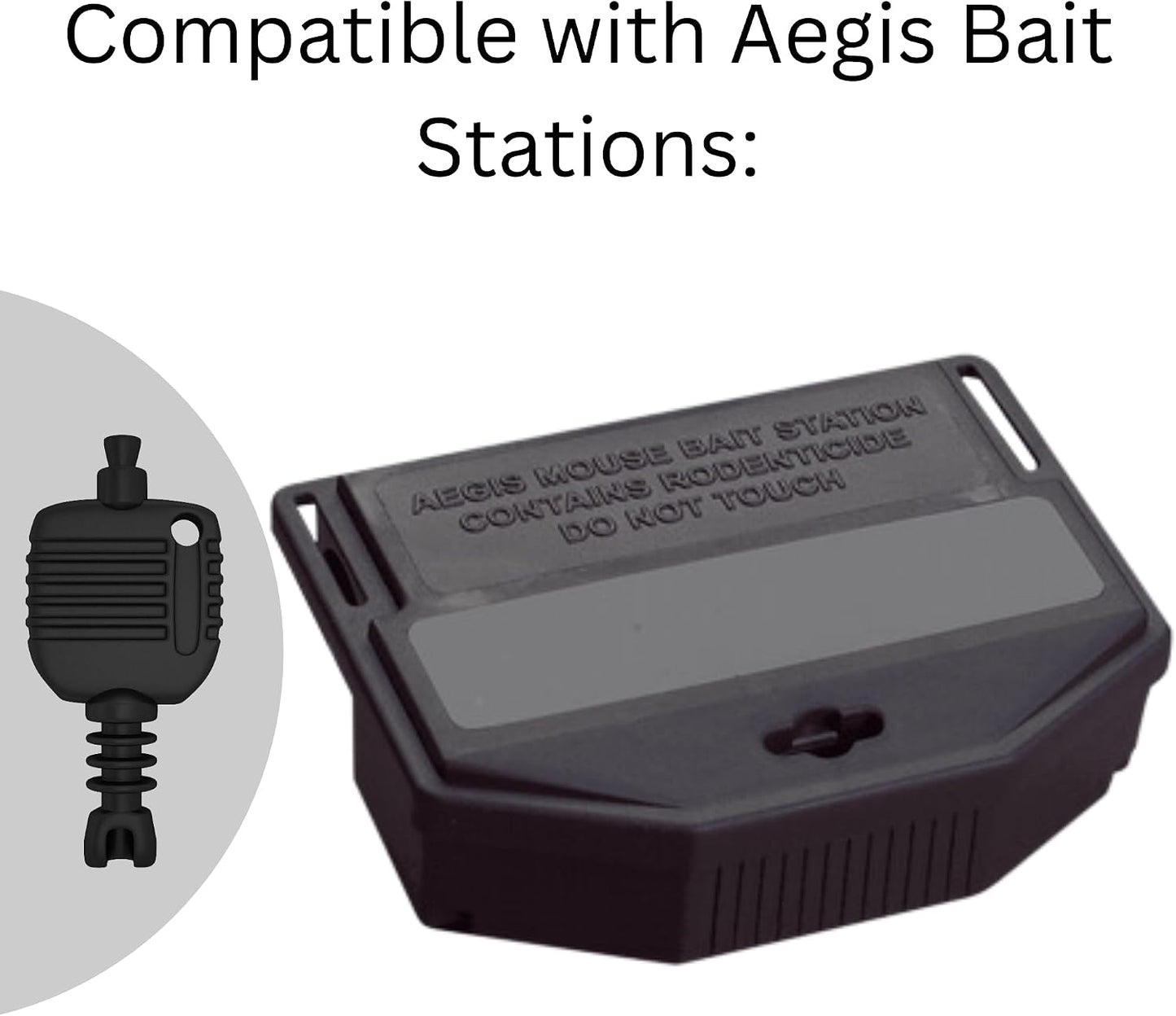 Llave estación cebo ratón Aegis con llavero