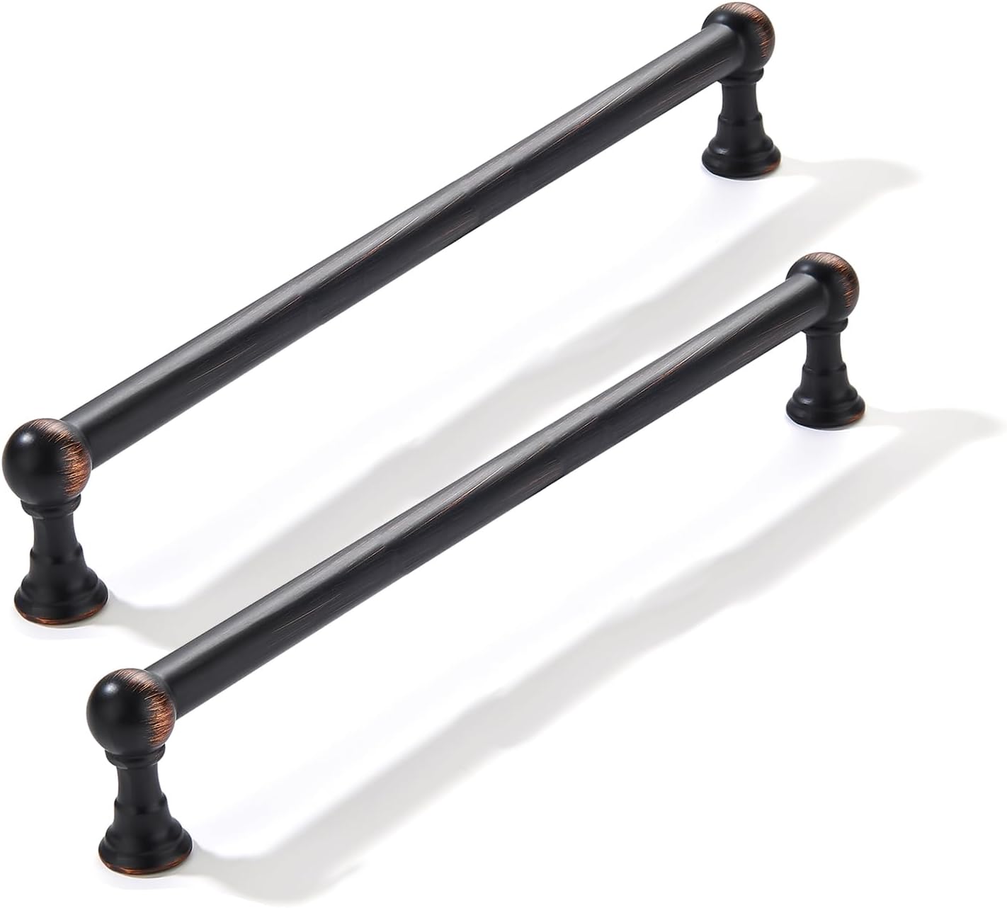 10 Tiradores Gabinete Cocina 8pulg Bronce Aceitado Sólido