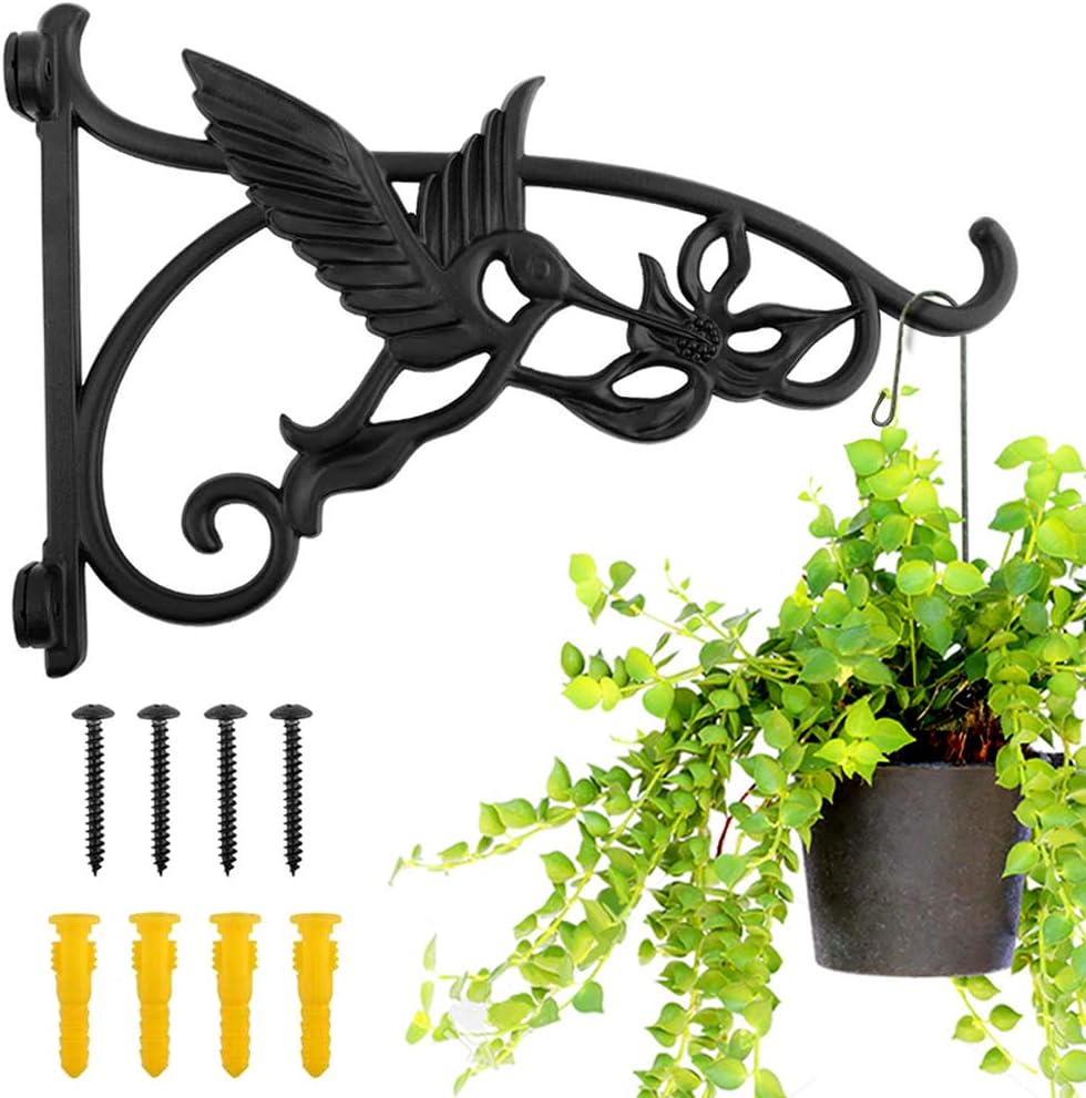 Soportes colgantes hierro 13pulg para plantas y farol