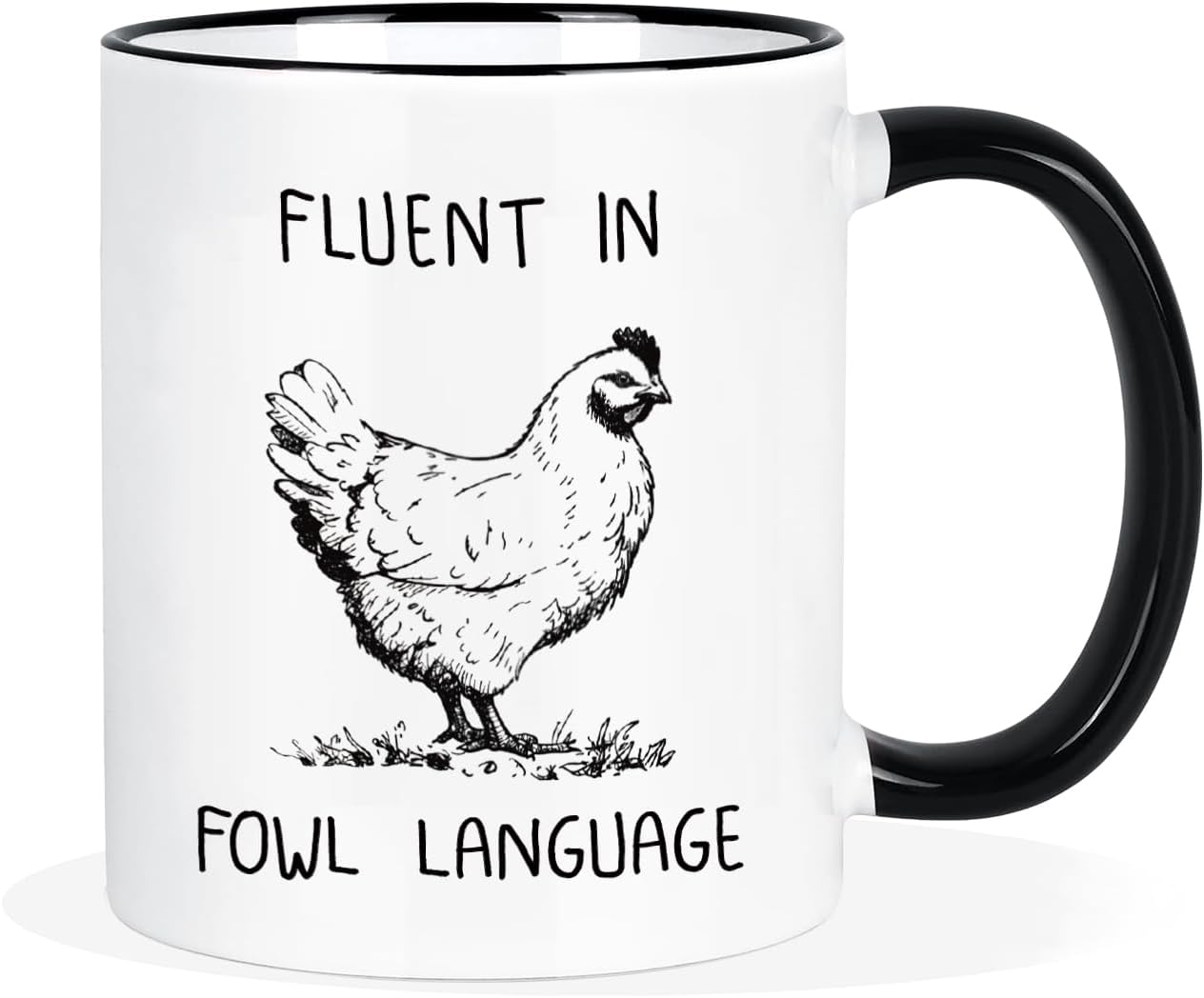 Taza de café de pollo divertida 11 oz - Regalo de cumpleaños para mujer y hombre