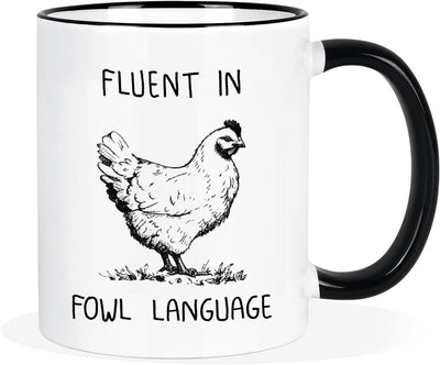 Taza de café de pollo divertida 11 oz - Regalo de cumpleaños para mujer y hombre