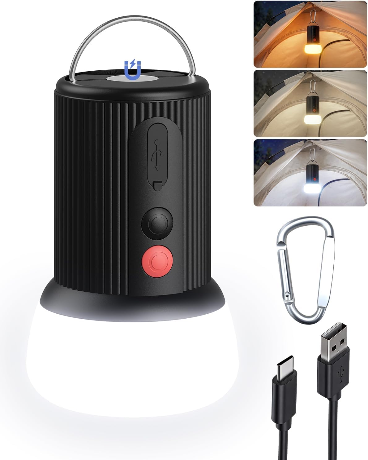 Linterna LED recargable 6000 mAh IPX5 camping