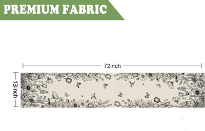 Camino mesa primavera floral vintage 13x72pulg