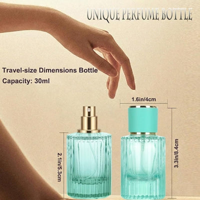 6 Botellas Perfume Vacías Vidrio Viaje Elegantes Juego Decorativo