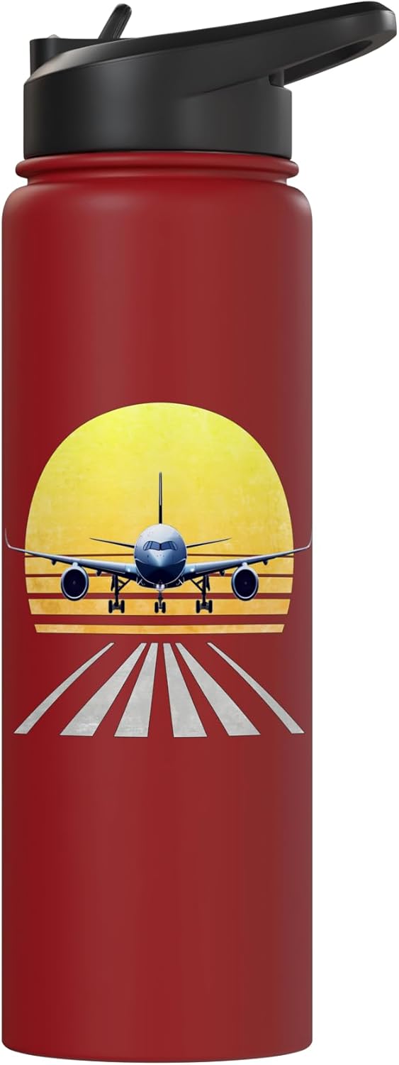 Botella agua térmica acero inox para avión