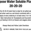 Alimento soluble en agua para plantas 20-20-20 3lb