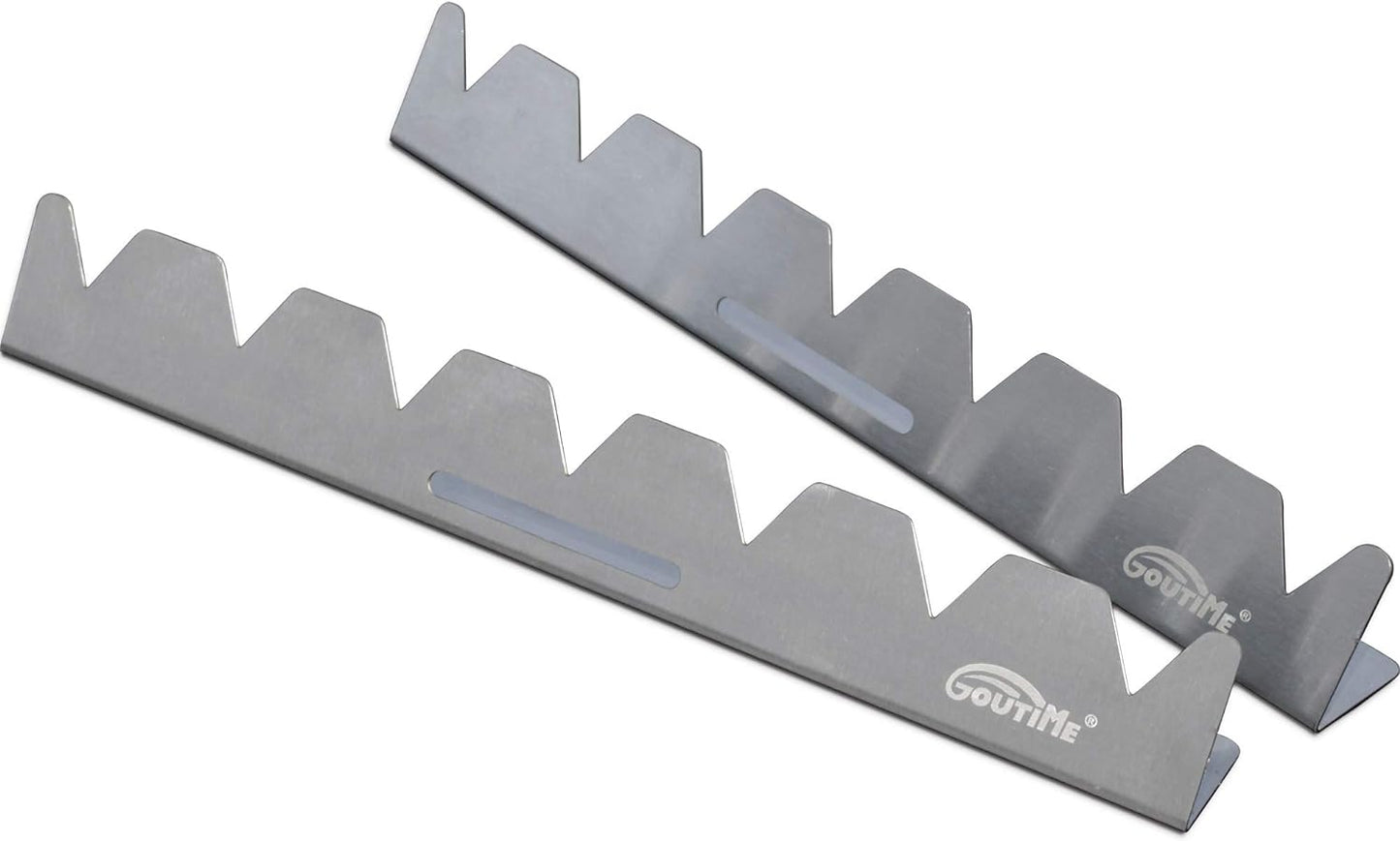 Estante acero inox soporte brochetas parrilla con bolsa
