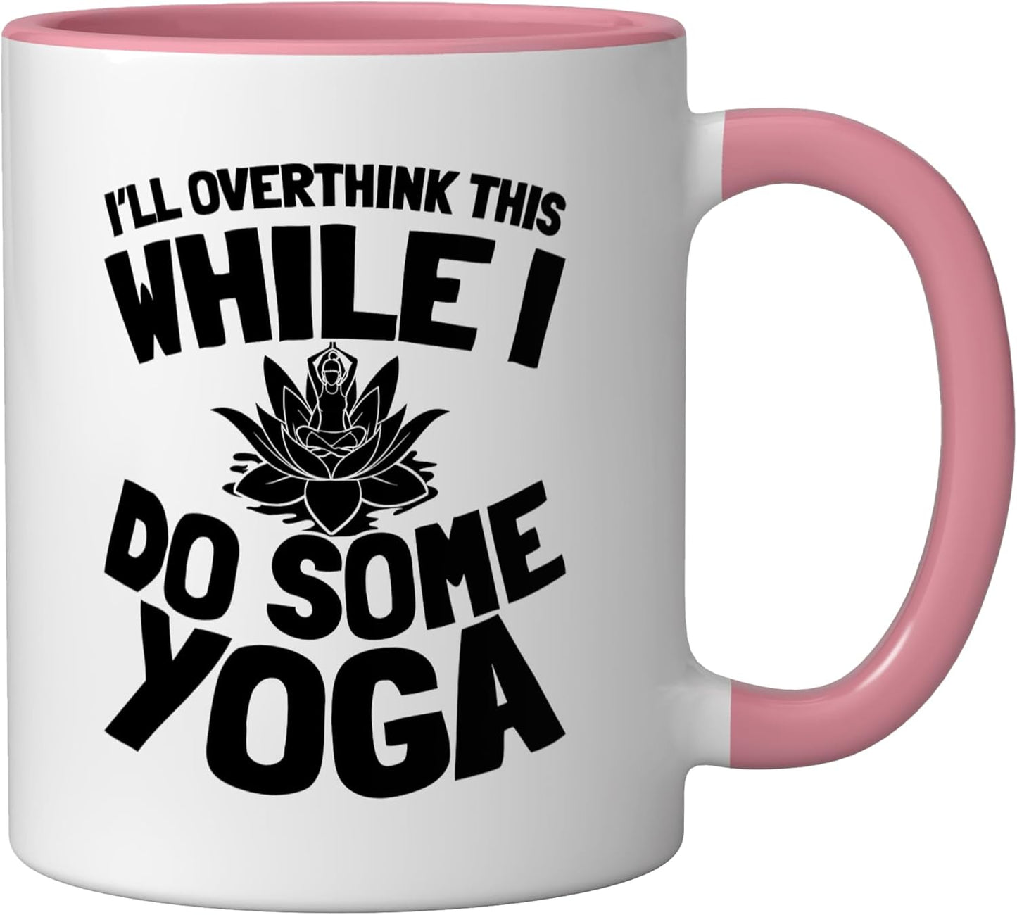 Taza Cerámica Yoga Rosa/Blanca
