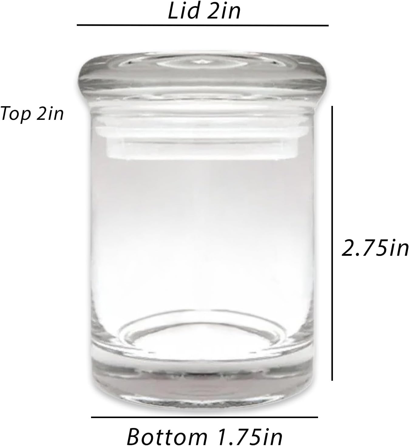 Tarro hermético de vidrio para hierbas té café 2 oz paquete de 4