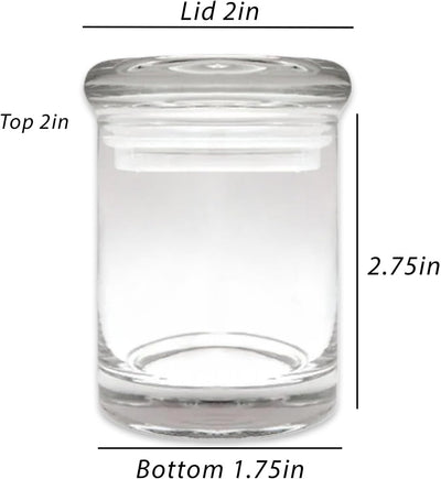 Tarro hermético de vidrio para hierbas té café 2 oz paquete de 4