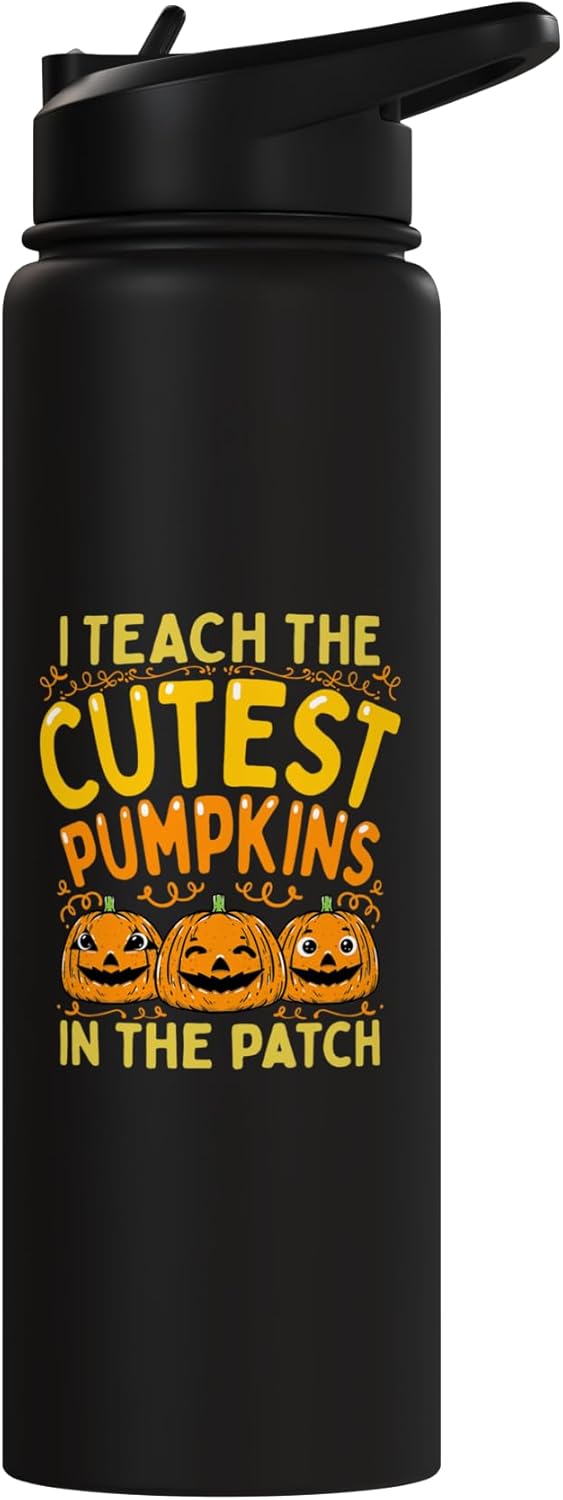 Bebida para agua acero inoxidable con calabazas de Halloween