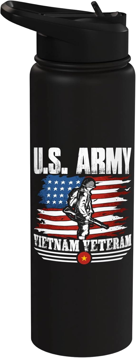 Botella de agua acero inoxidable aislada ex militar vietnam