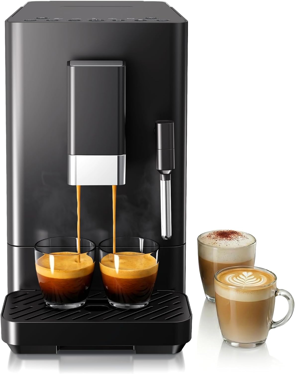 Cafetera Espresso Todo en Uno 20 Bar Molinillo Espumador Leche