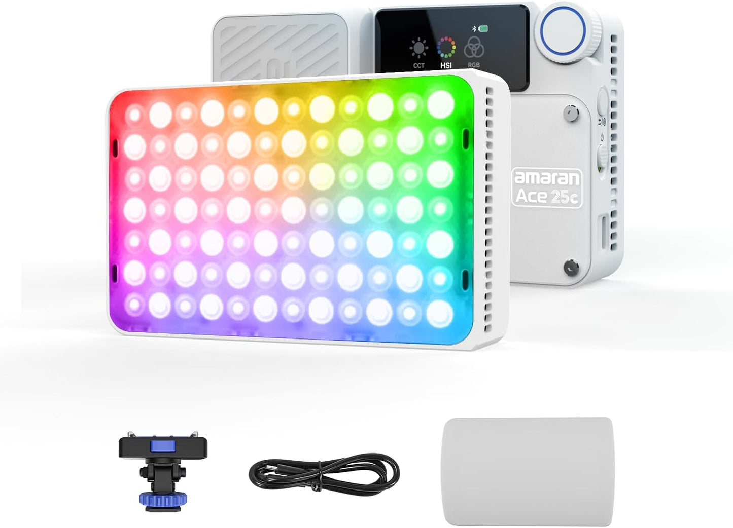 Luz RGB portátil recargable CRI 95 CCT 2300K-10000K