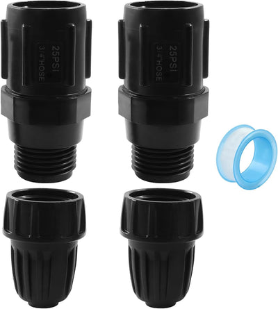Kit adaptador grifo riego goteo 25 PSI 2 reguladores 3/4 pulg