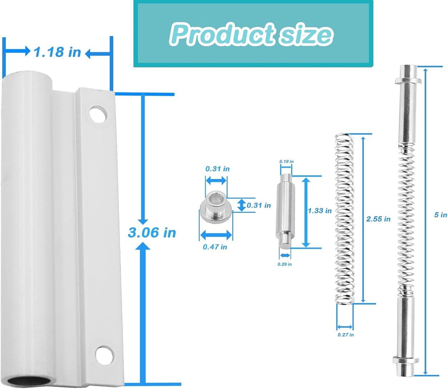 Repuesto bisagra puerta superior set 2