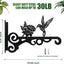 2 Pack Colgador Plantas Metal 25cm Patrón Pájaros Ganchos Antióxido