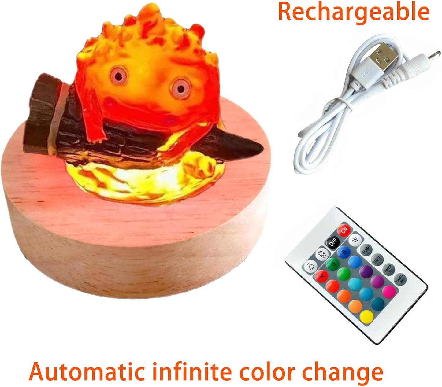 Lámpara LED de anime 3D con USB para escritorio