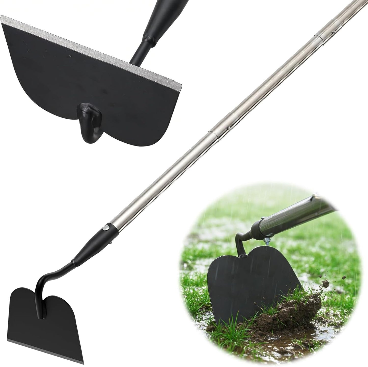 Azada Jardinera 66pulg Resistente Reducir Tensión Espalda