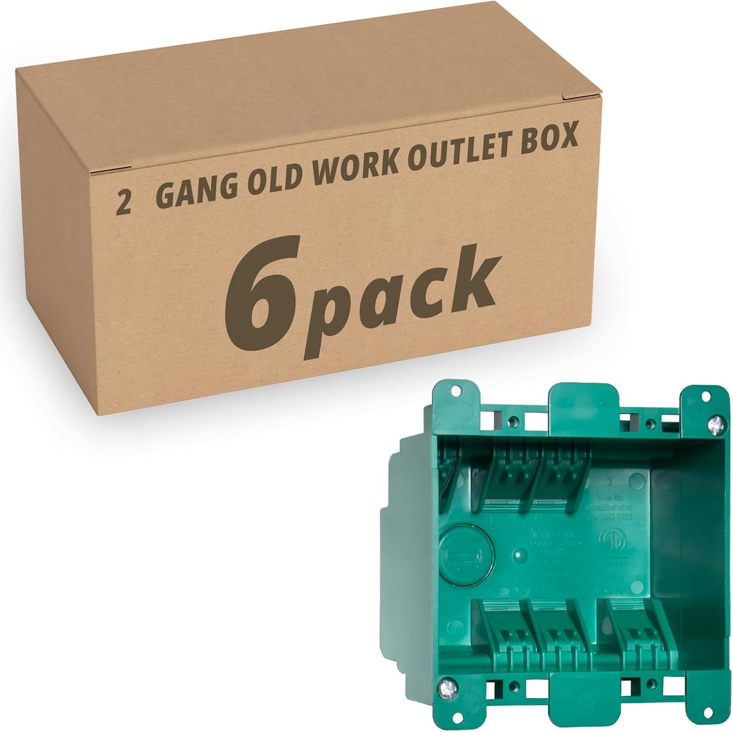 Caja salida eléctrica plástico PPO 4x3-3/4pulg verde