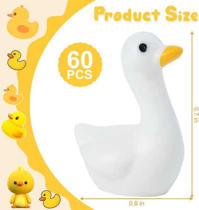 60 Pzas Figuras Ganso Resina Decoración Escritorio Manualidades