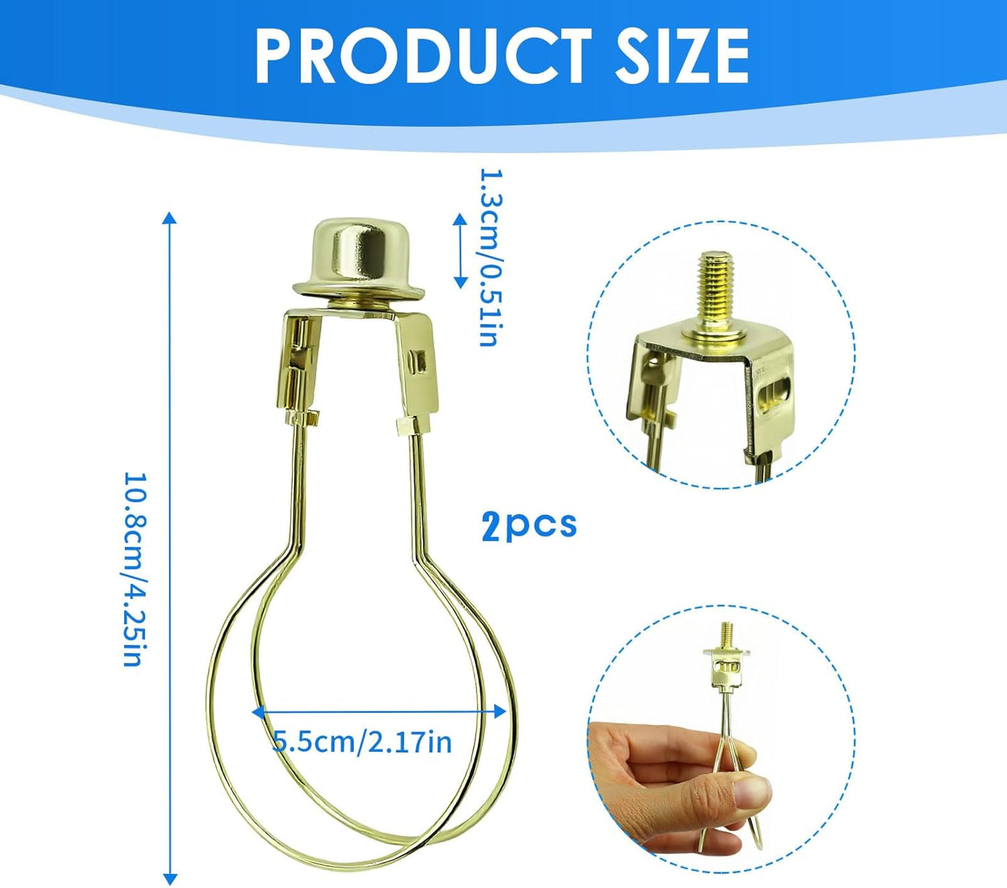 Pack 2 Adaptadores Clip Bombilla Pantalla Lámpara Alta Resistencia