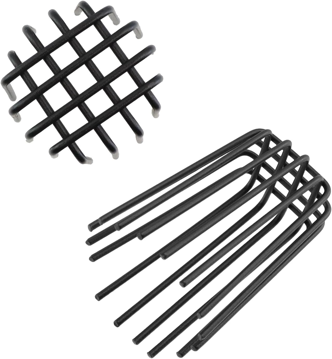 Tapón rejilla ventilación PVC acero inox 304 negro 45mm 2 Pzas