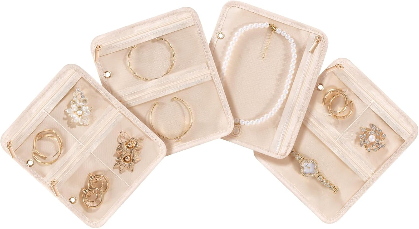 4 Bolsas Terri Transparente para Joyas Mujer Rosa