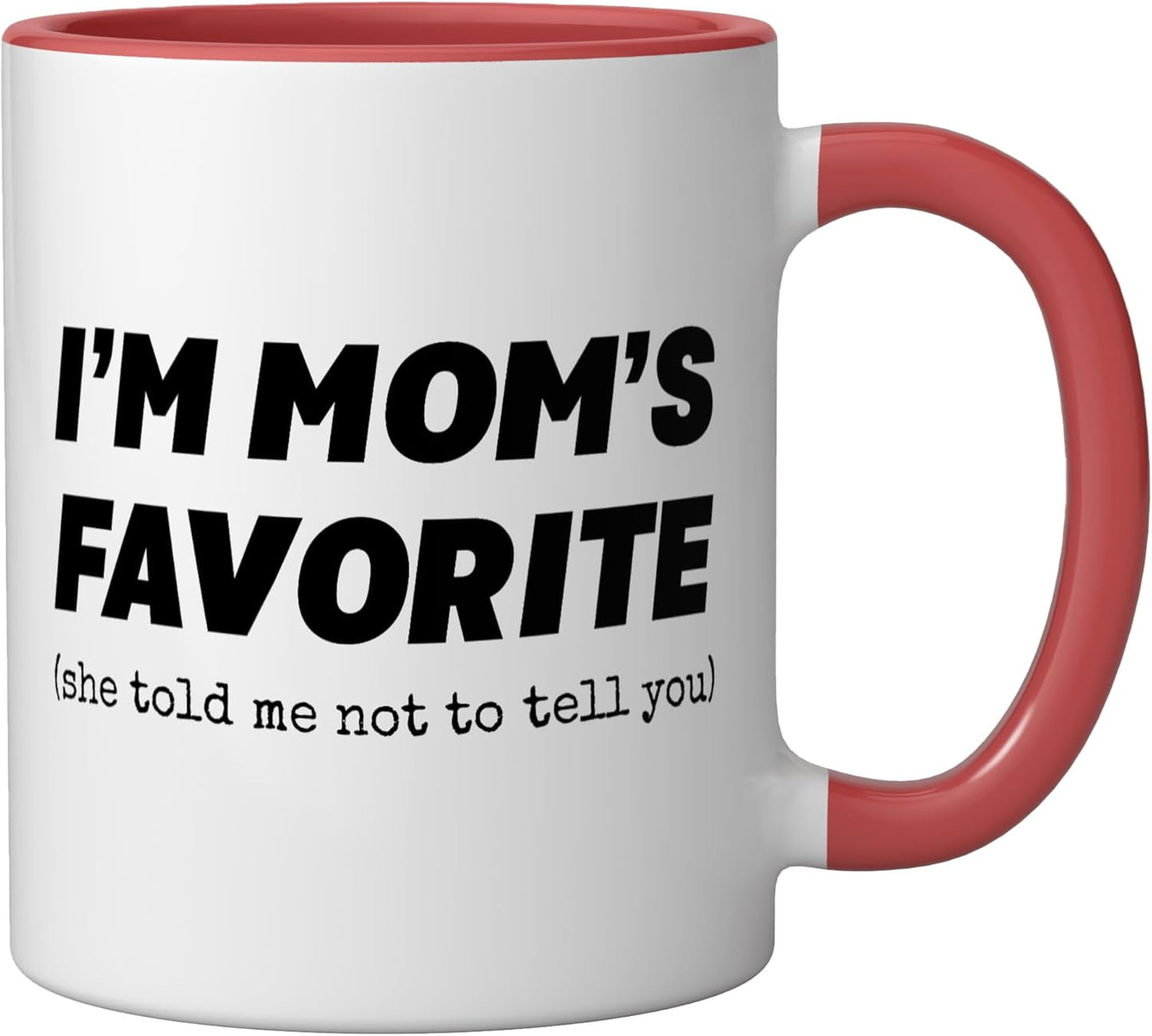 Taza Cerámica Roja/Blanca con Frase Divertida