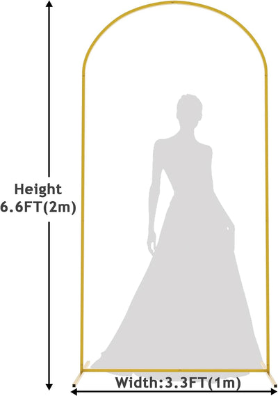 Soporte arco dorado 6.6ft para boda fiesta decoración