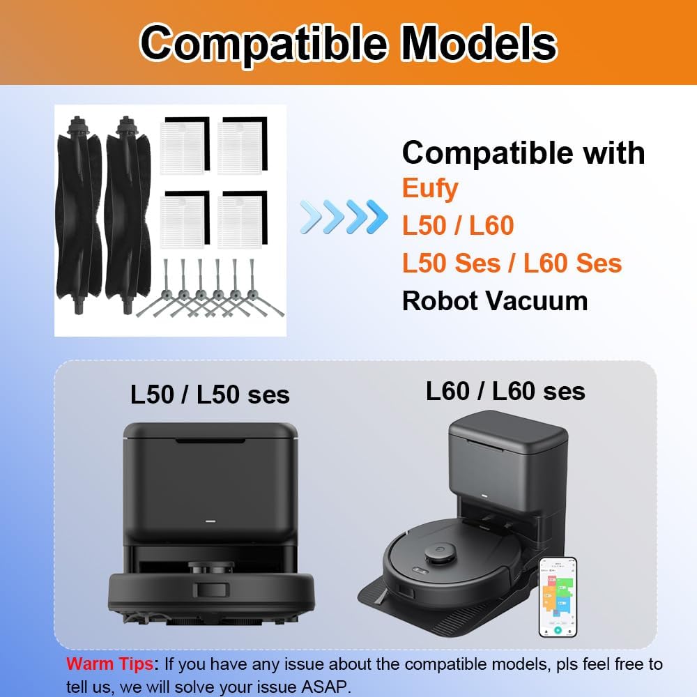 Repuestos Eufy L60/L50 con cepillos y filtros HEPA