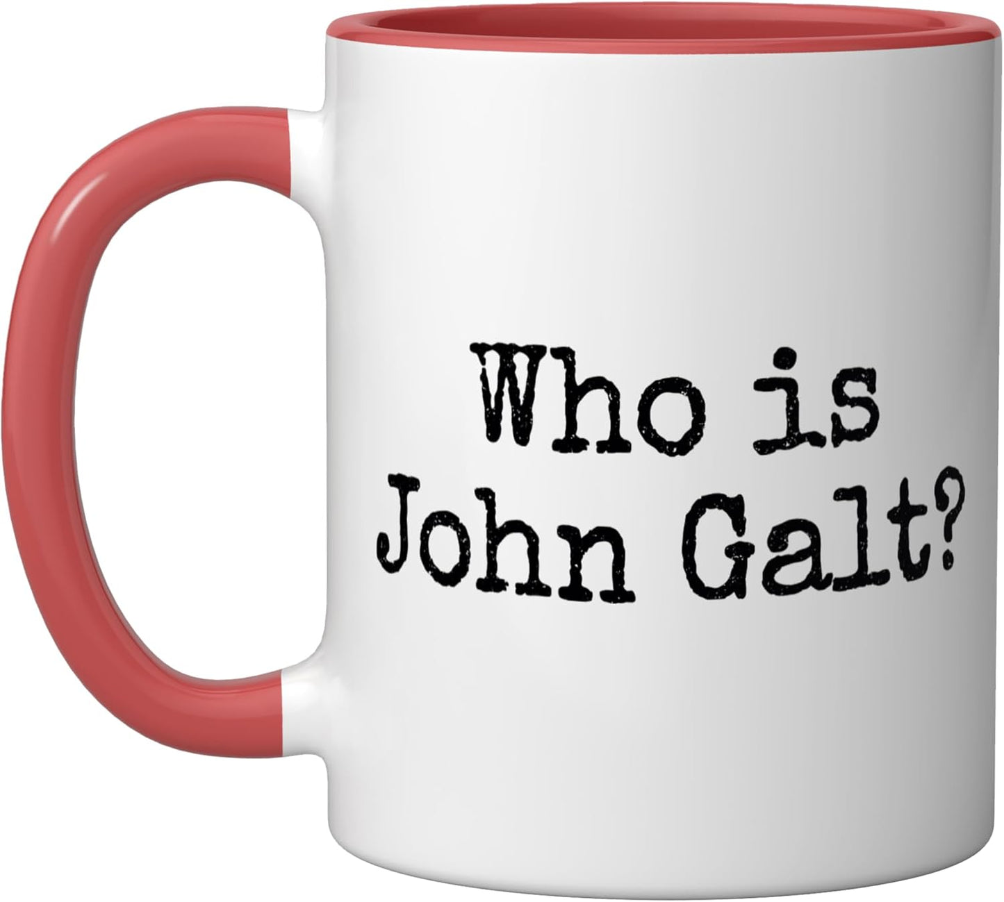 Taza cerámica Who Is John Galt Roja/Blanca