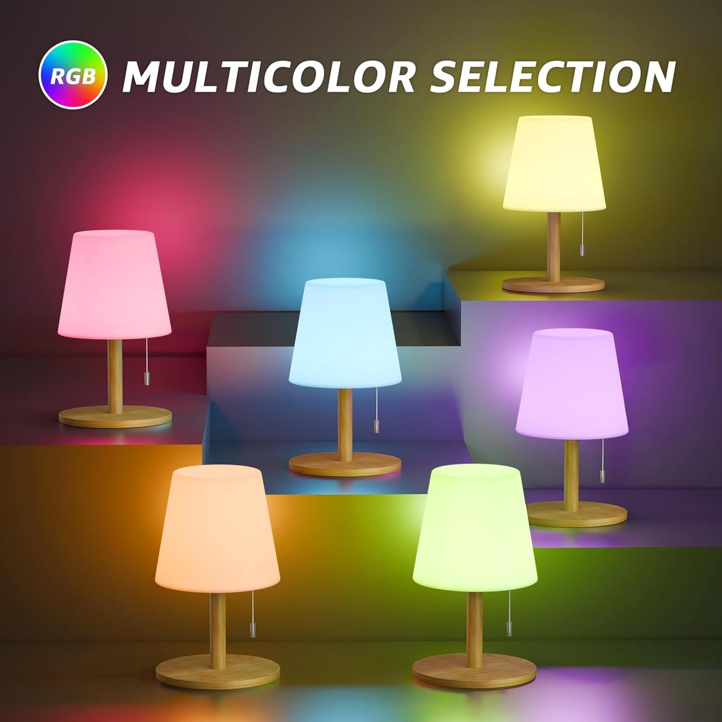 Lámpara ducha impermeable RGB recargable 9.8pulg
