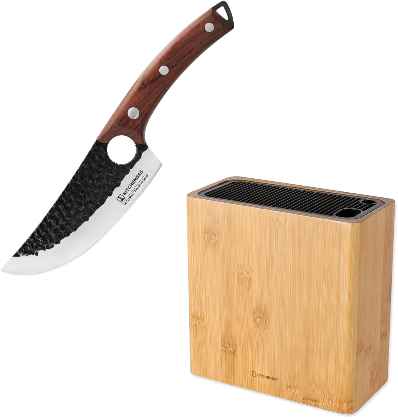 Soporte cuchillos bambú XL cuchillo chef 6pulg