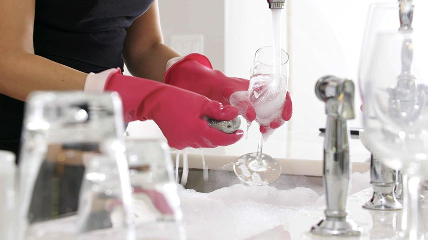 Guantes limpieza reutilizables Waterblock mediano rosa