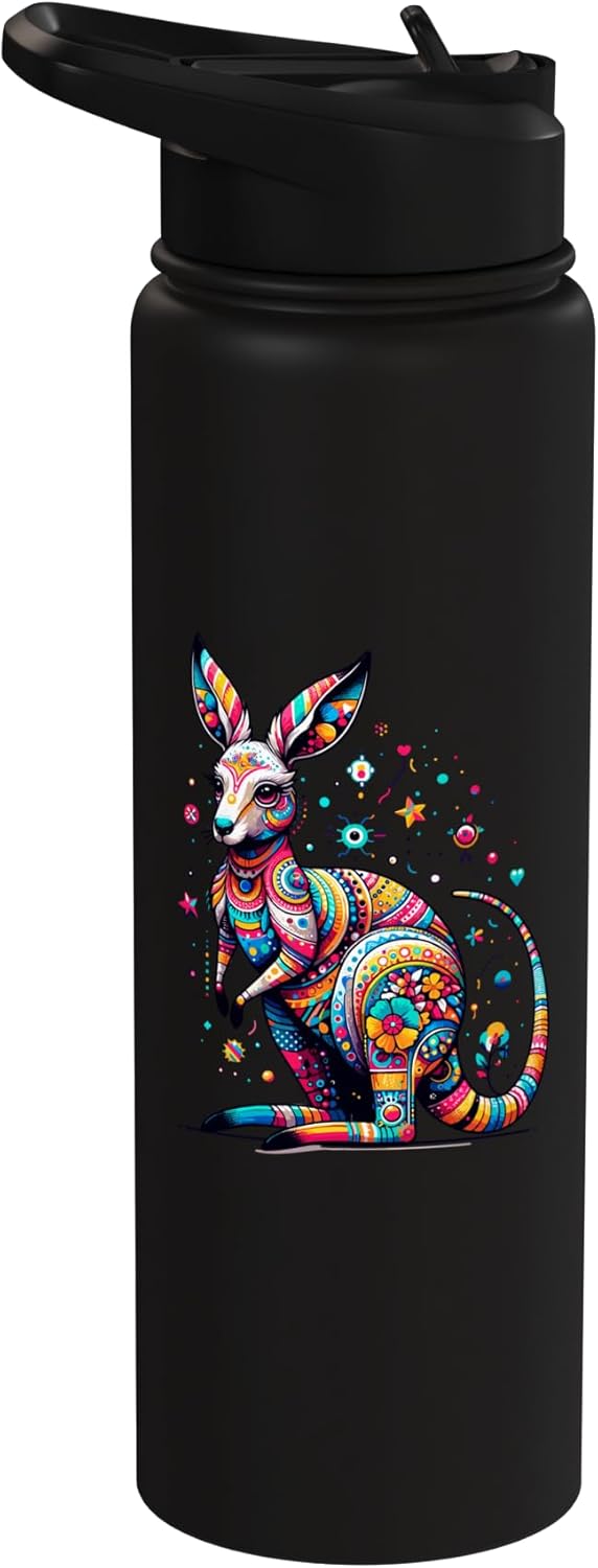 Botella de agua acero inoxidable kangaroo colorida sin BPA